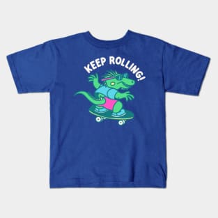 Keep Rolling - 90s Positive Vibes Kids T-Shirt